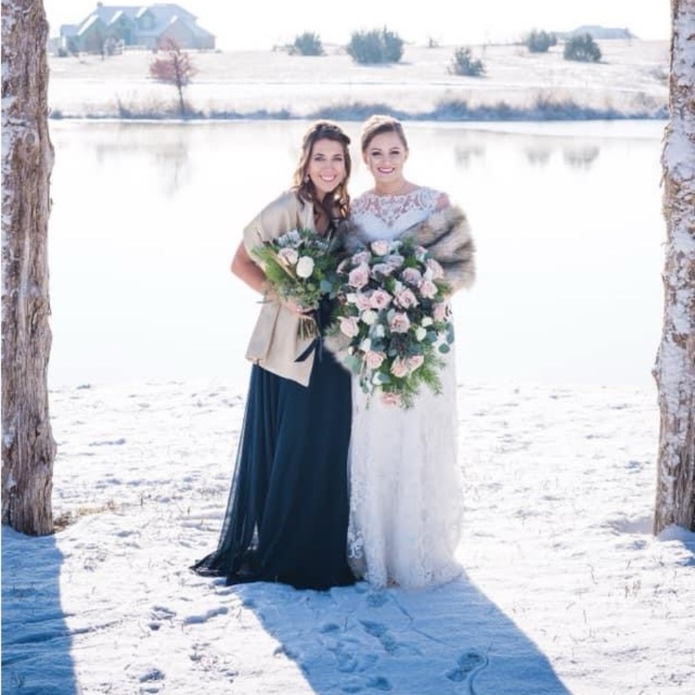 Navy blue bridesmaid dress